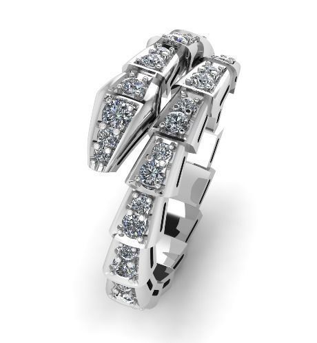 Snake ring N011672 3D print model_3