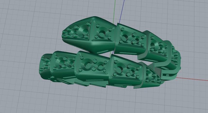 Snake ring N011672 3D print model_6