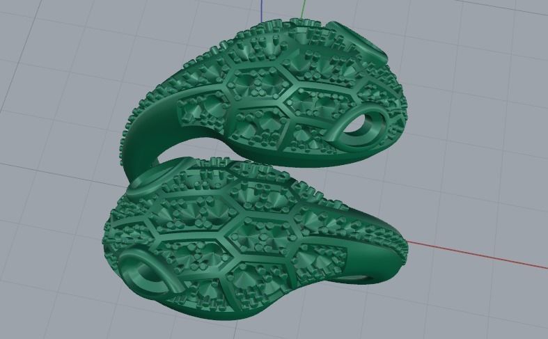 Snake ring N011671 3D print model_4
