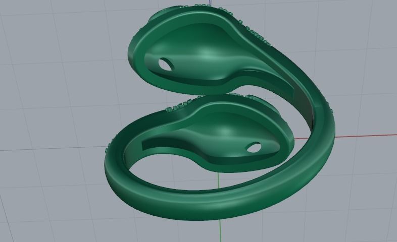 Snake ring N011671 3D print model_3