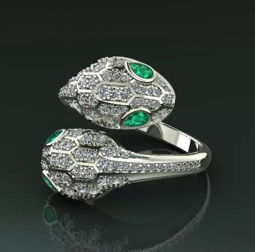 Snake ring N011671 3D print model_0