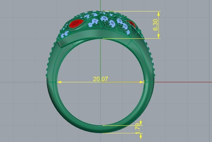 Snake ring N011671 3D print model_5