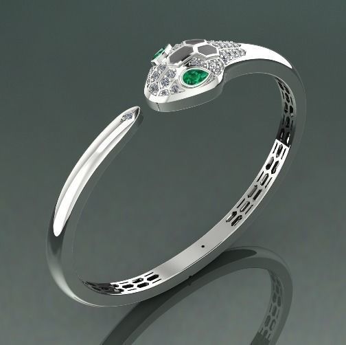 Snake bracelet N011669 3D print model_1