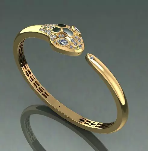 Snake bracelet N011669 3D print model_0