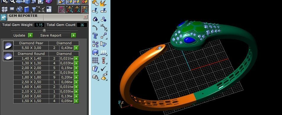 Snake bracelet N011669 3D print model_10