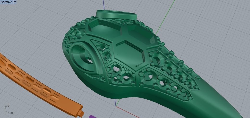 Snake bracelet N011669 3D print model_3