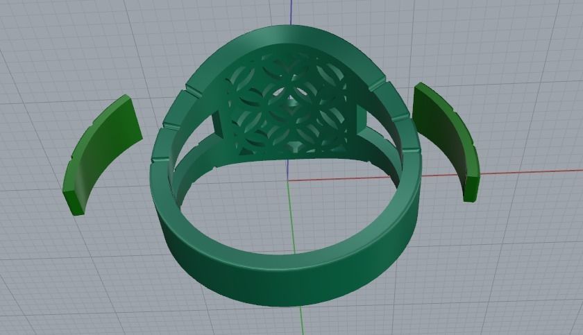 Ring N011666 3D print model_4