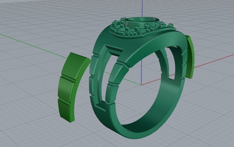 Ring N011666 3D print model_3