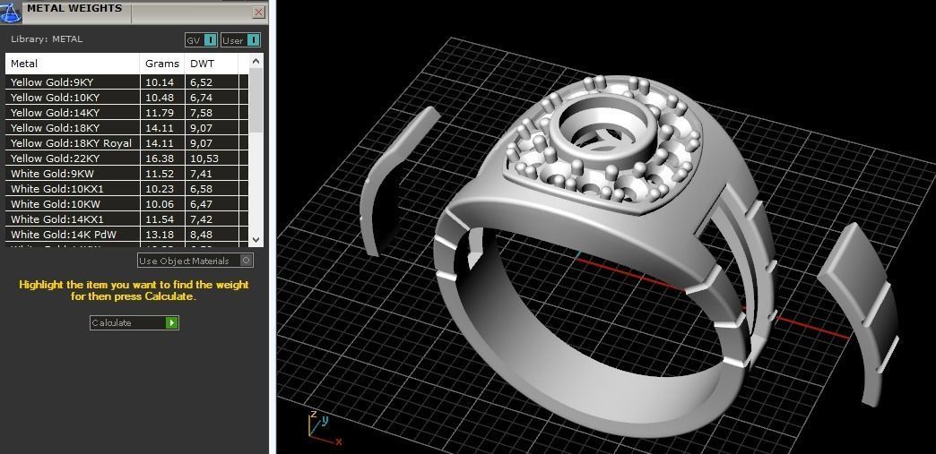 Ring N011666 3D print model_9
