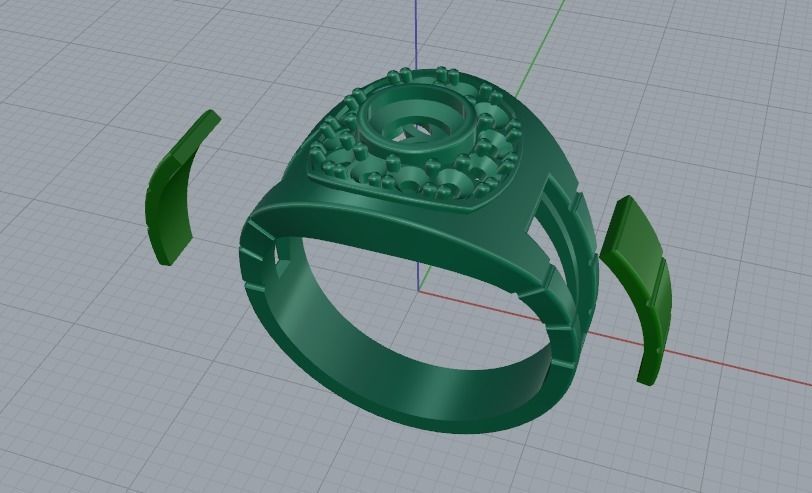 Ring N011666 3D print model_2