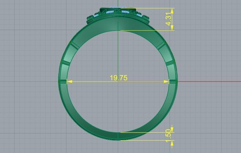 Ring N011666 3D print model_6