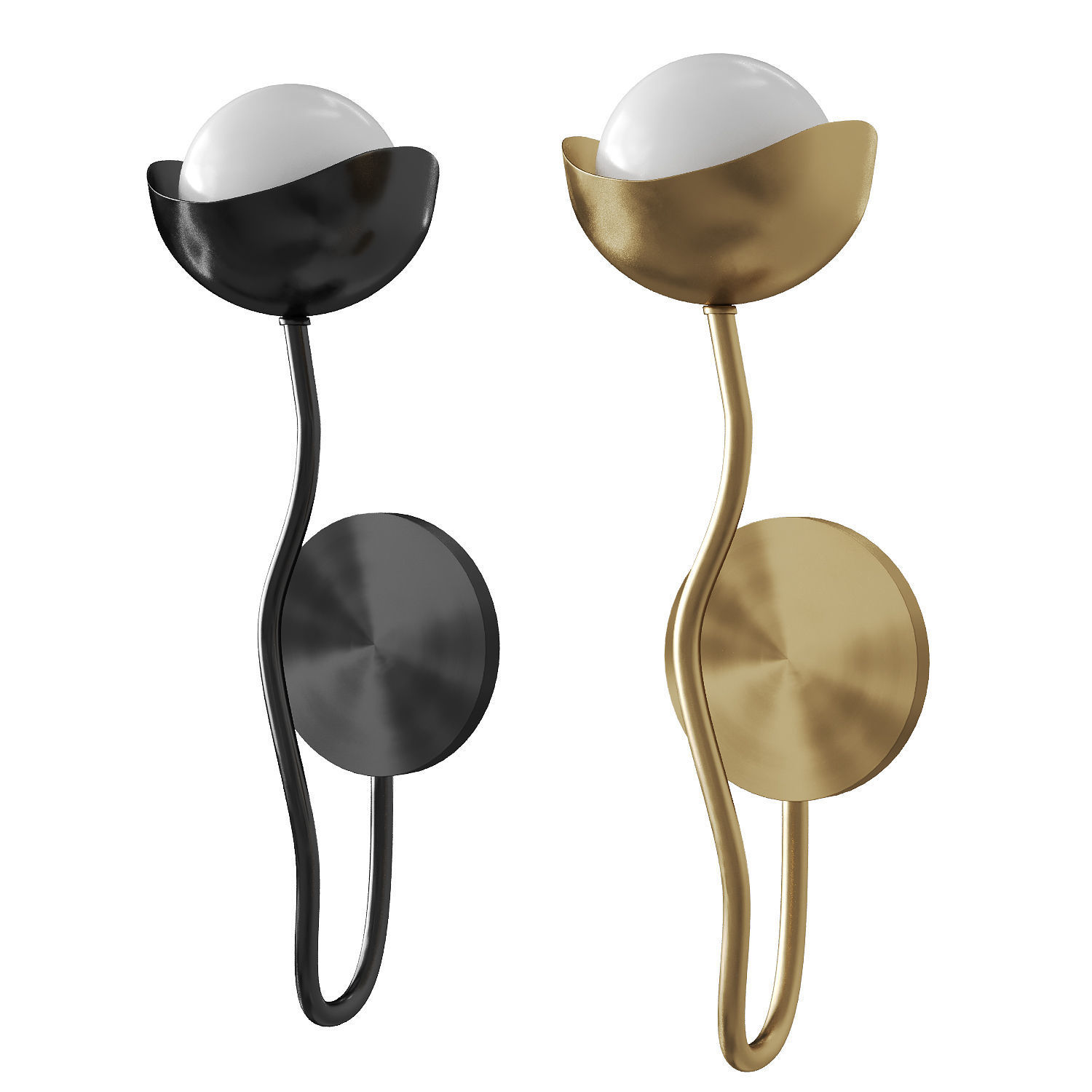 Lamp Kukka Sconce Low-poly 3D model Low-poly 3D model_1