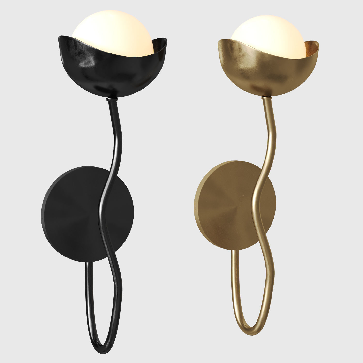 Lamp Kukka Sconce Low-poly 3D model Low-poly 3D model_6