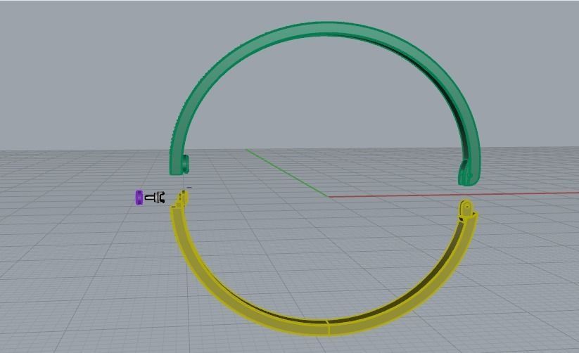 Bracelet 180 mm N011662 3D print model_5