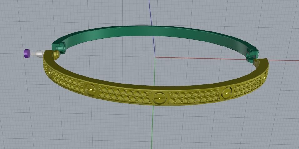 Bracelet 180 mm N011662 3D print model_7