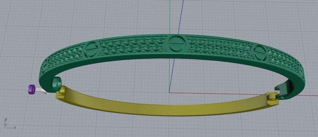 Bracelet 180 mm N011662 3D print model_6