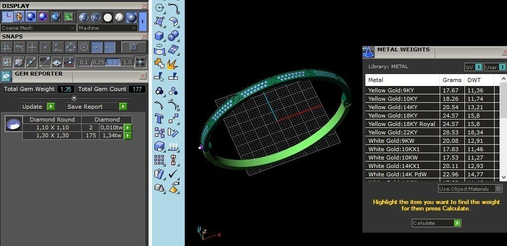 Bracelet 180 mm N011662 3D print model_10