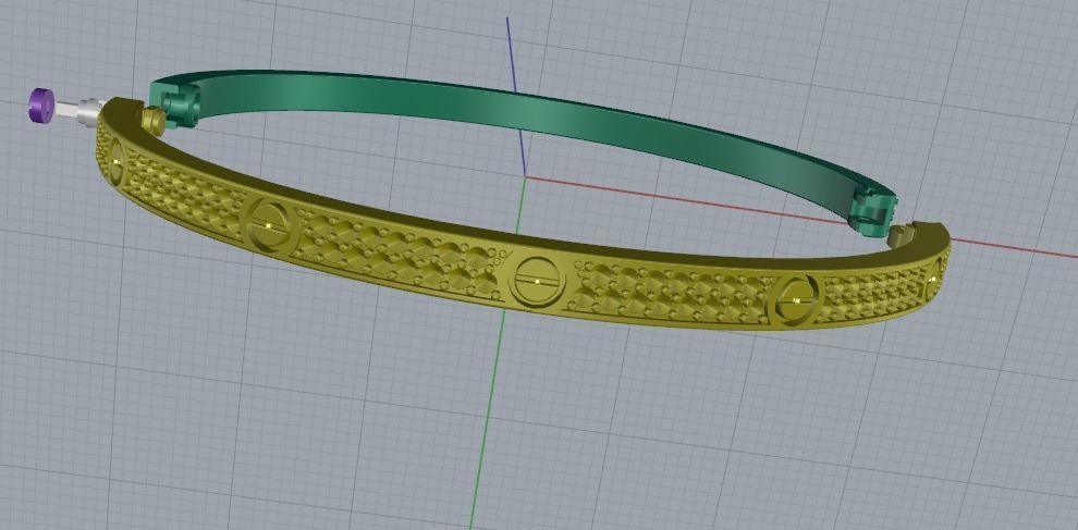 Bracelet 170 mm N011661 3D print model_5