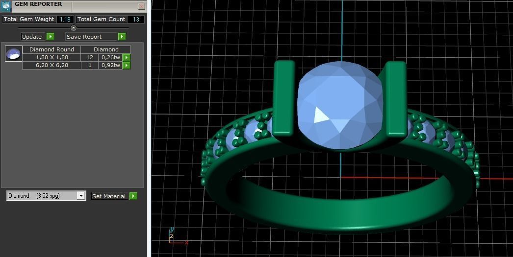 Ring 16 mm N011652 3D print model_9
