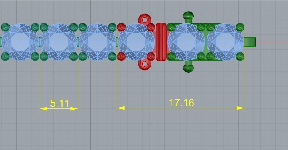 Bracelet Tenis N011645 3D print model_6