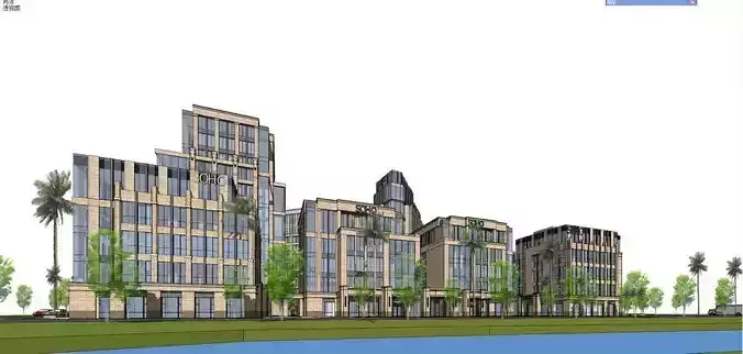 SU model of office SOHO building