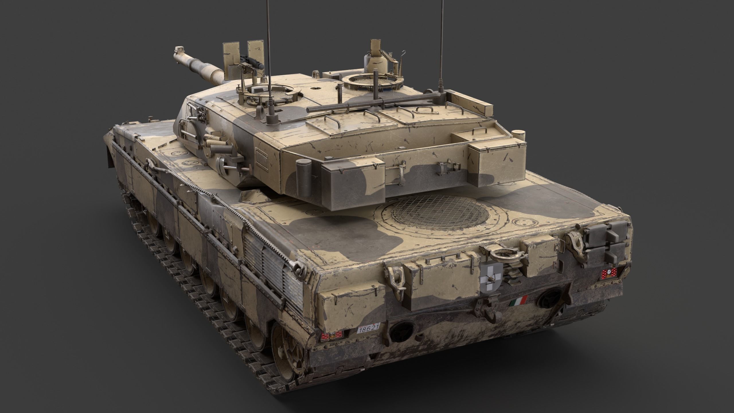 C1 Ariete  and Mofication PSO  Low-poly 3D model_24