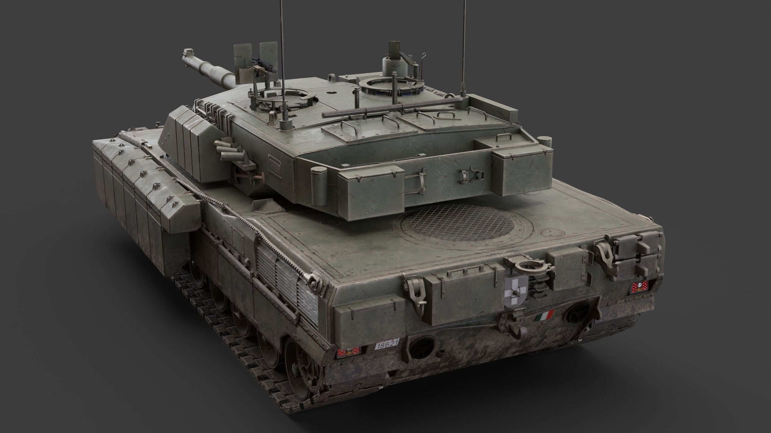 C1 Ariete  and Mofication PSO  Low-poly 3D model_3