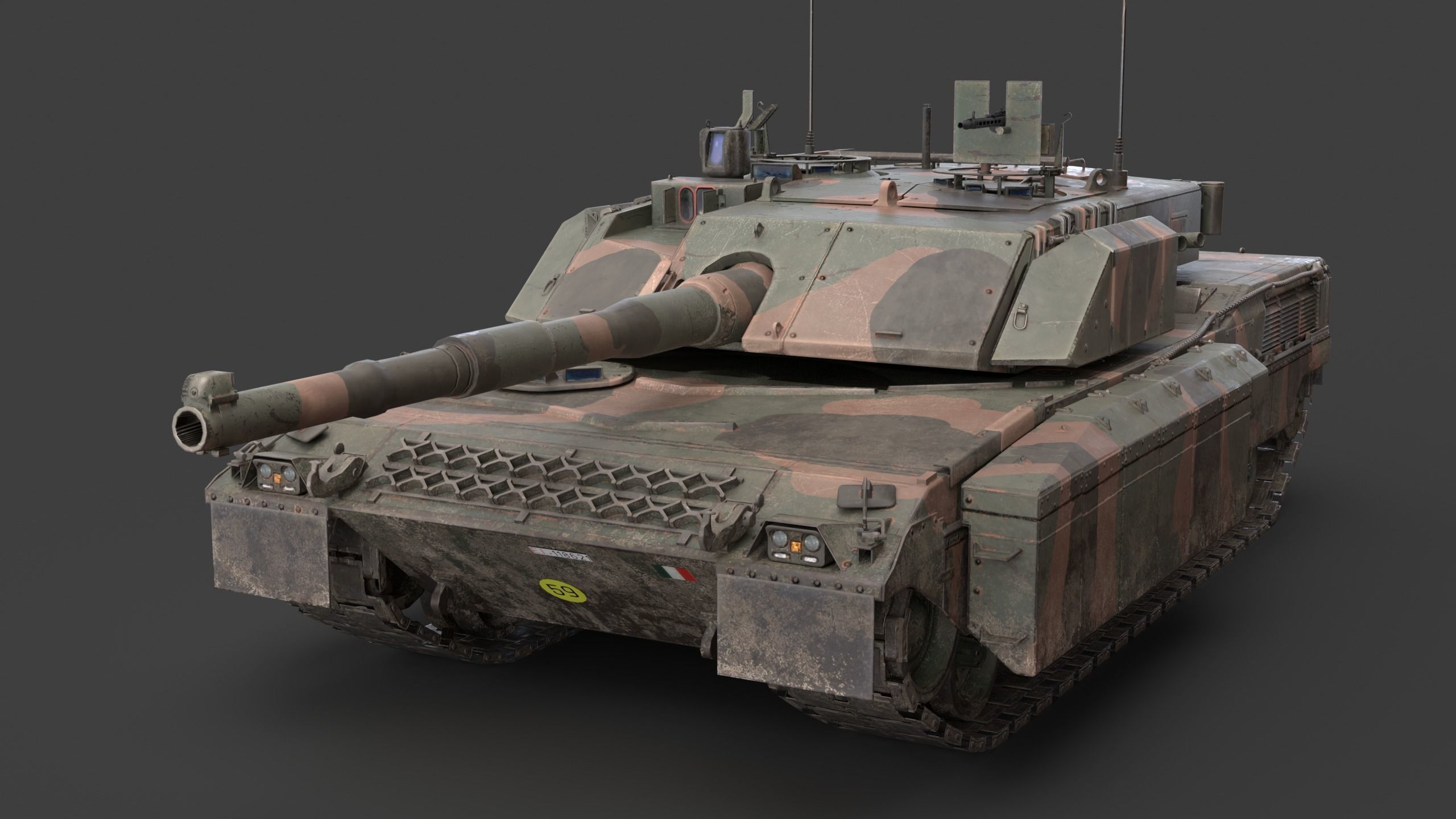 C1 Ariete  and Mofication PSO  Low-poly 3D model_11