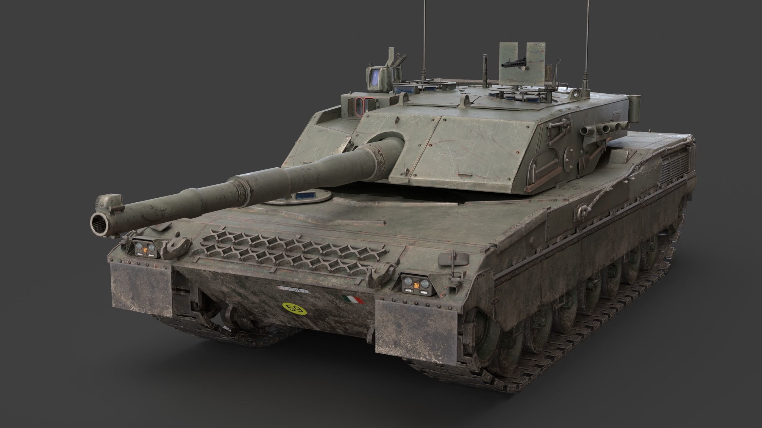 C1 Ariete  and Mofication PSO  Low-poly 3D model_7
