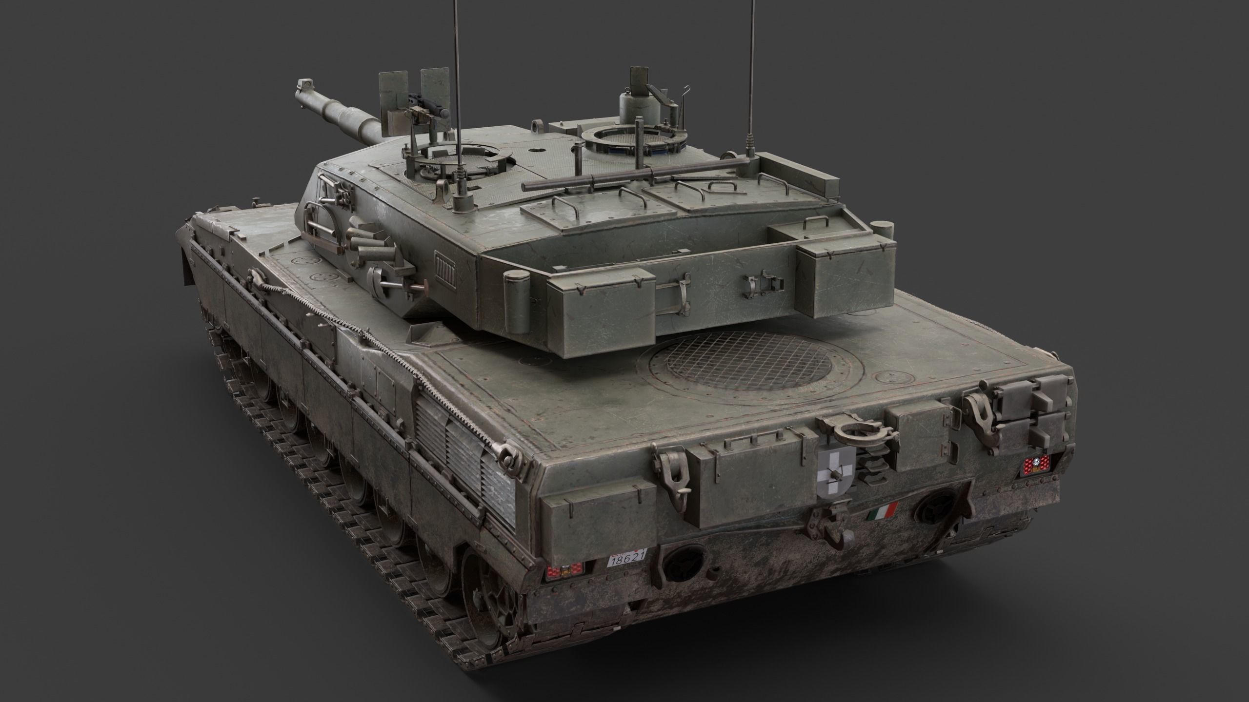 C1 Ariete  and Mofication PSO  Low-poly 3D model_8