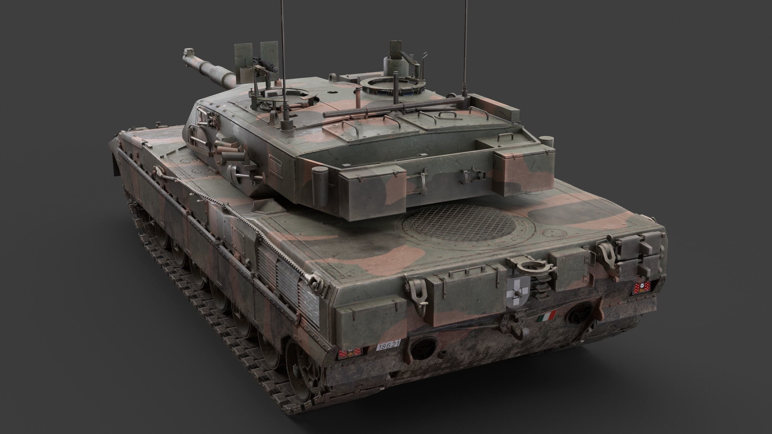 C1 Ariete  and Mofication PSO  Low-poly 3D model_13