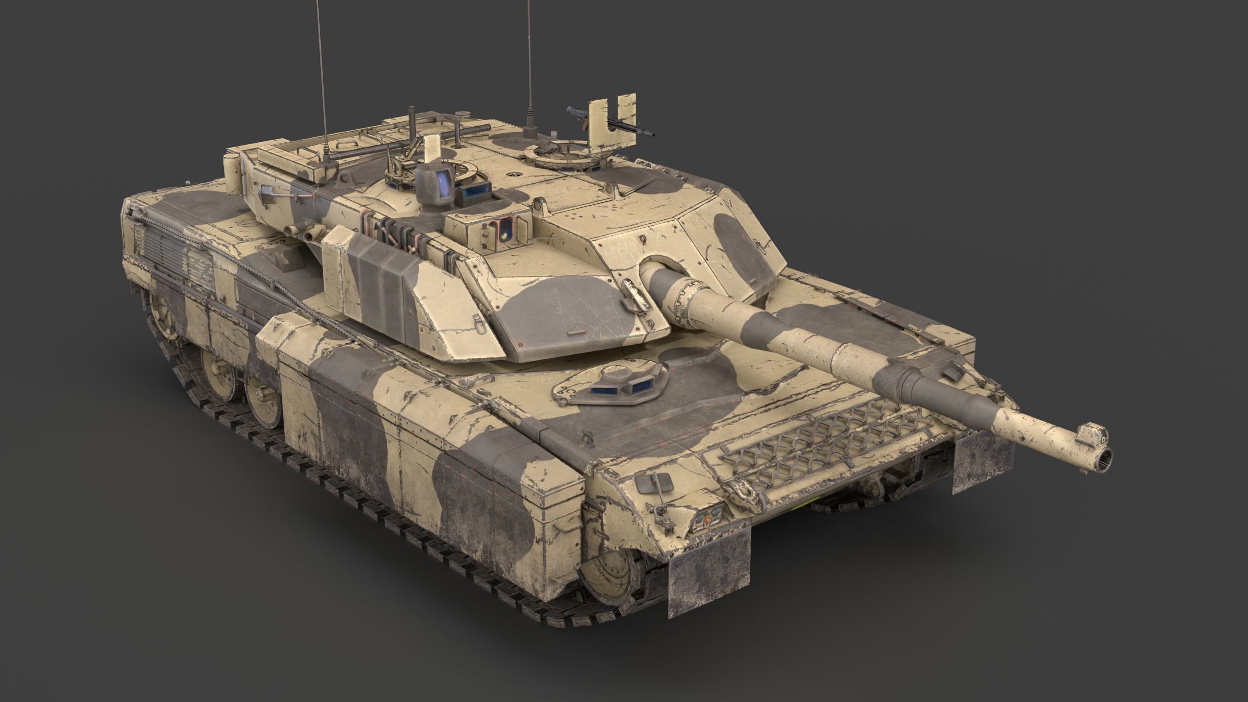 C1 Ariete  and Mofication PSO  Low-poly 3D model_20