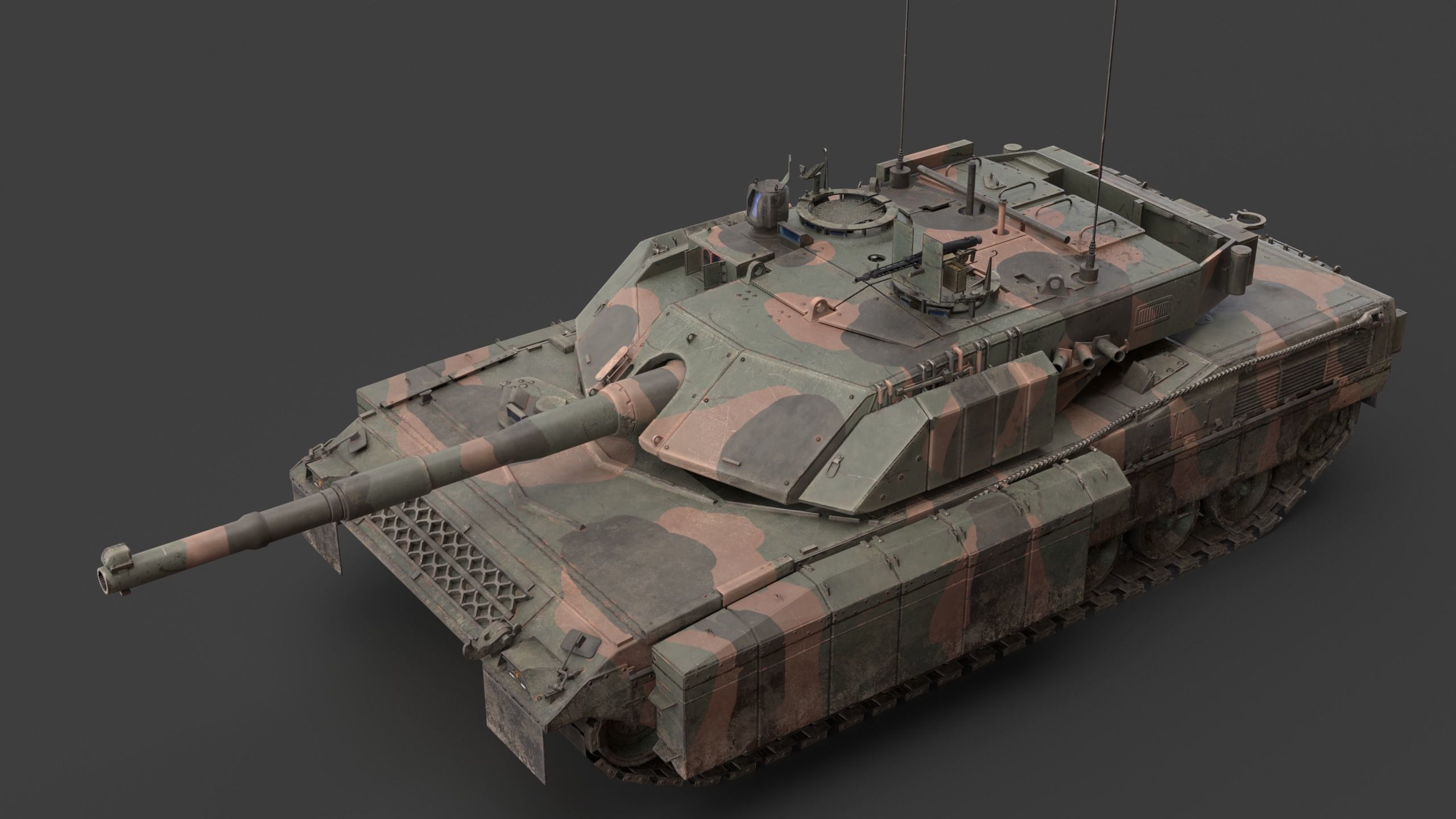 C1 Ariete  and Mofication PSO  Low-poly 3D model_10