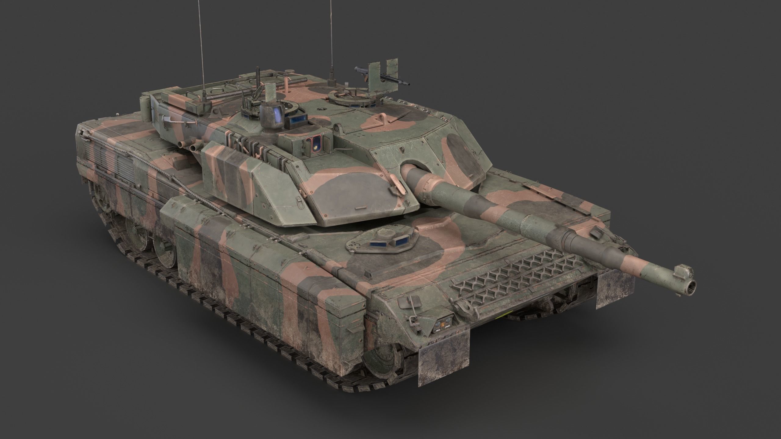 C1 Ariete  and Mofication PSO  Low-poly 3D model_12