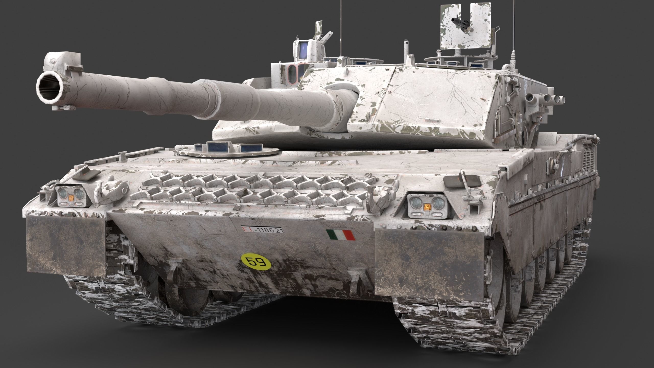 C1 Ariete  and Mofication PSO  Low-poly 3D model_32