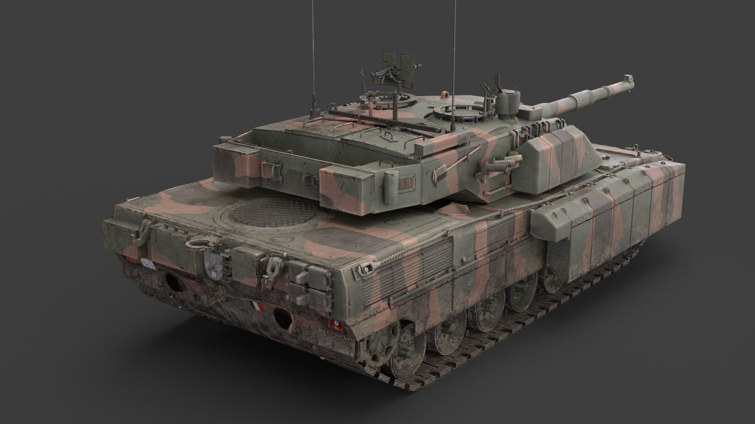 C1 Ariete  and Mofication PSO  Low-poly 3D model_14
