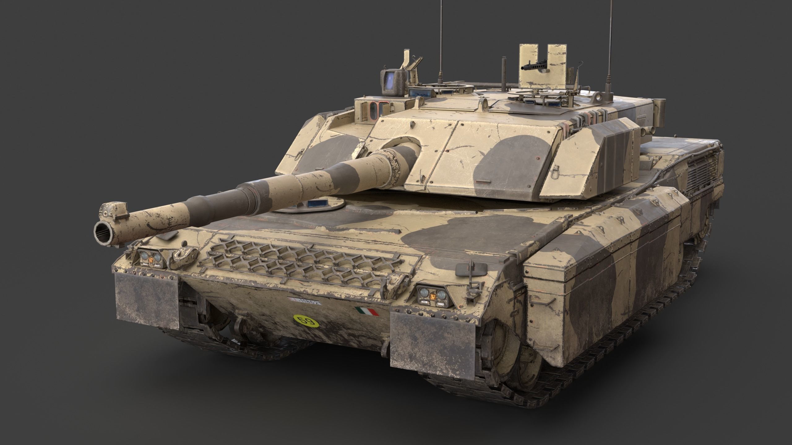 C1 Ariete  and Mofication PSO  Low-poly 3D model_28