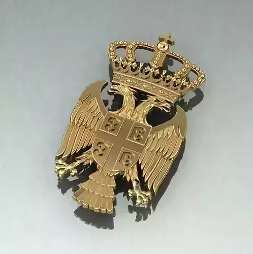 Coat of arms of Serbia N011632 3D print model
