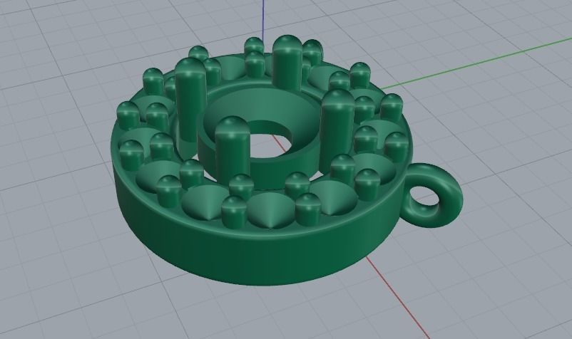 Pendant N011721 3D print model_3