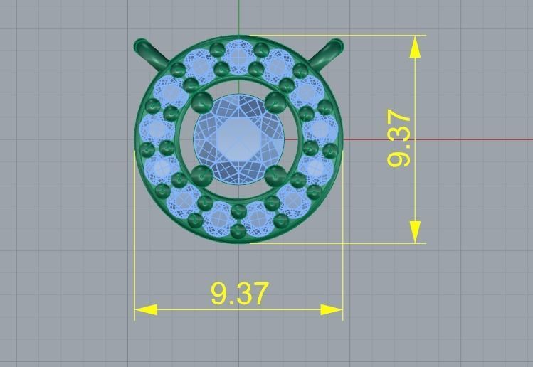 Pendant N011721 3D print model_5