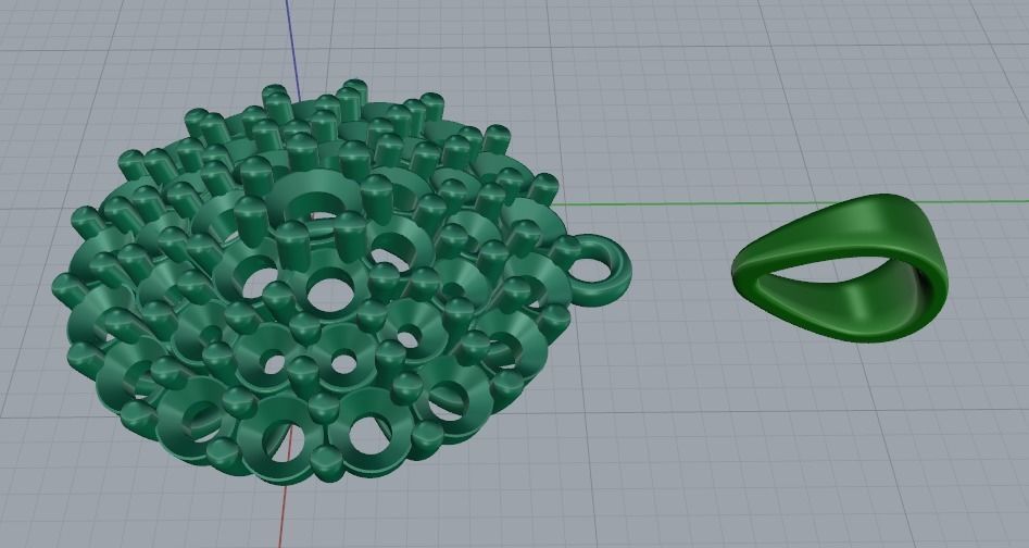 Pendant N011719 3D print model_3