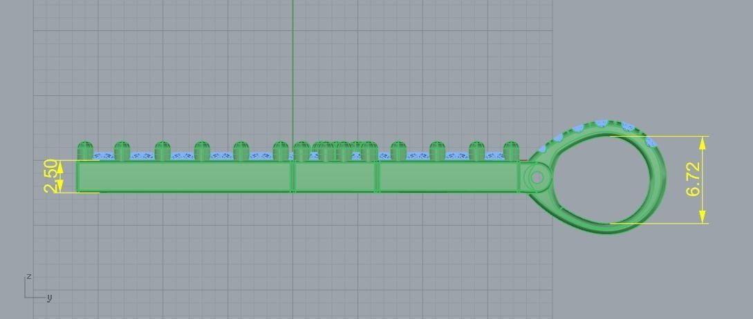 Pendant cross N011706 3D print model_6