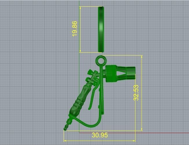 Pendant in the form of a burner N011704 3D print model_6