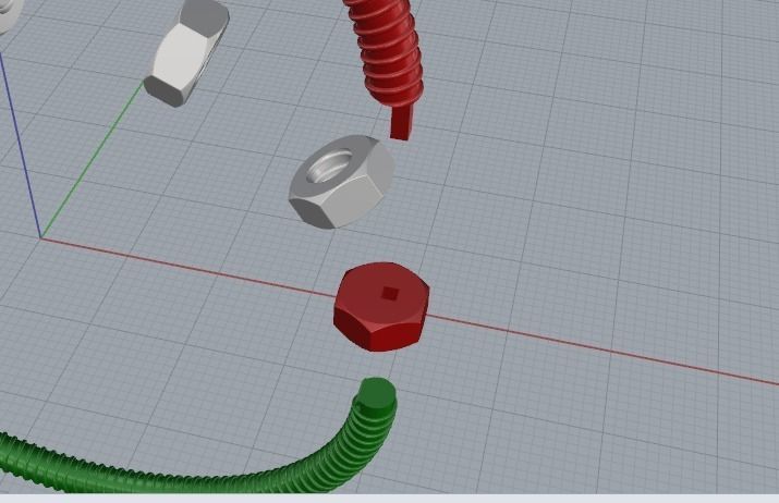 Bracelet bolt N011698 3D print model_4