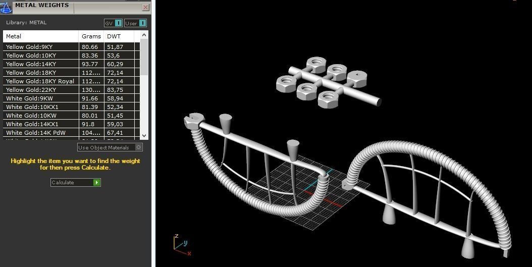 Bracelet bolt N011698 3D print model_9