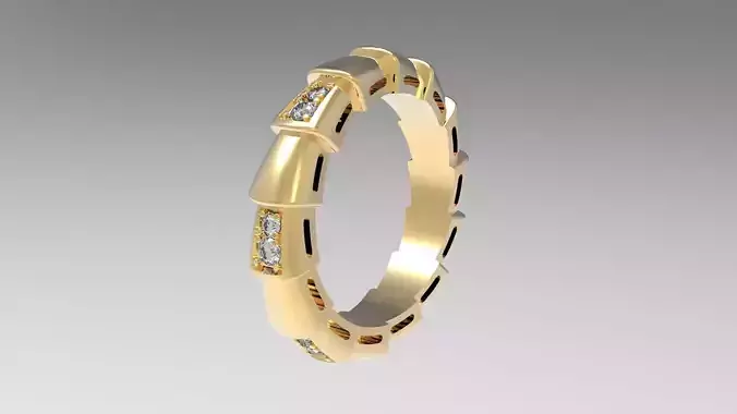 Serpenti Viper Ring 3D print model