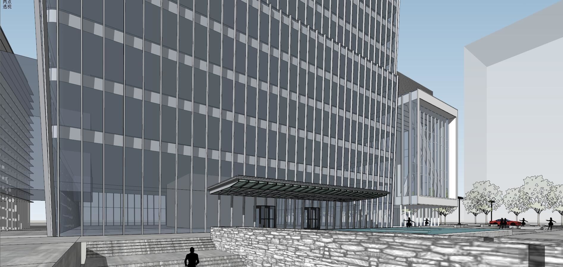 SU model of the Guomao Phase III office building building 3D model_2
