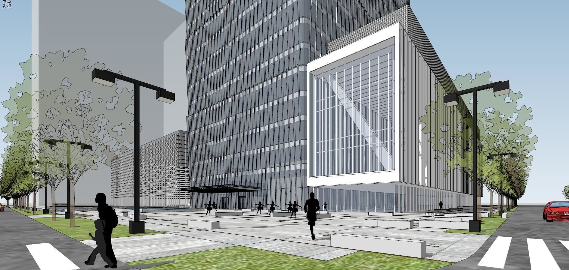 SU model of the Guomao Phase III office building building 3D model_3