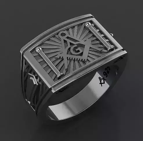 Rings Mens Masonic N011683