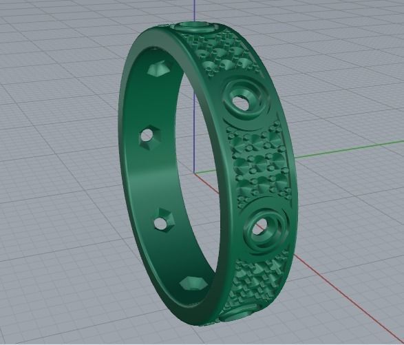 Ring 3dm stl obj render N011682 3D print model_4